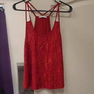 Red Sequence Open-Back Top